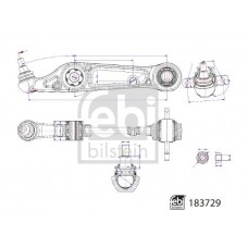 183729 FEBI BILSTEIN Ричаг незалежної підвіски колеса, подвеска колеса