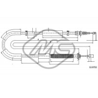 81368 Metalcaucho Тросик, cтояночный тормоз