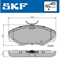 VKBP 80034 SKF КомплеК т гальмівних колодок, дискове гальмо