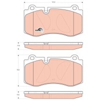 GDB1733 TRW КомплеК т гальмівних колодок, дискове гальмо