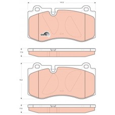 GDB1733 TRW КомплеК т гальмівних колодок, дискове гальмо