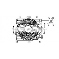 BW7509 AVA QUALITY COOLING Вентилятор охолодження двигуна