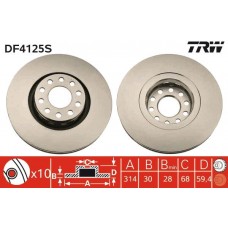 DF4125S TRW Гальмівний диск