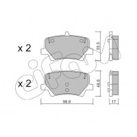 822-1187-0 CIFAM Комплект гальмівних колодок дисковий гальм