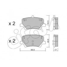 822-1187-0 CIFAM Комплект гальмівних колодок дисковий гальм