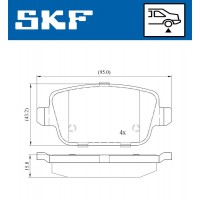 VKBP 90072 SKF Комплект гальмівних колодок дисковий гальм