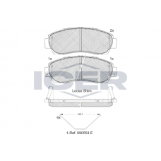 181811-200 ICER Комплект гальмівних колодок дисковий гальм