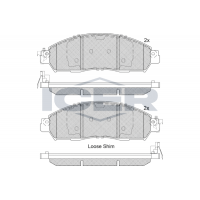 182249 ICER Комплект гальмівних колодок дисковий гальм