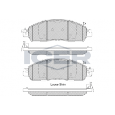 182249 ICER Комплект гальмівних колодок дисковий гальм