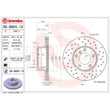 09.6924.1X BREMBO Гальмівний диск