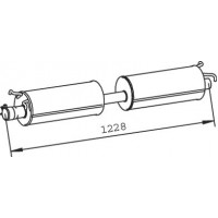 32328 DINEX Середній глушник вихлопних газів