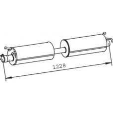 32328 DINEX Середній глушник вихлопних газів
