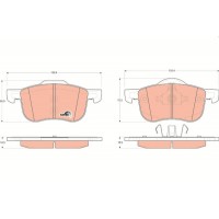 GDB1388 TRW Комплект гальмівних колодок дисковий гальм