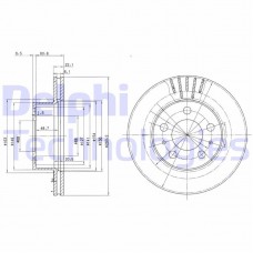BG2207 DELPHI Гальмівний диск