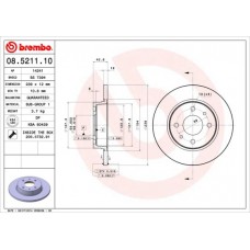 08.5211.10 BREMBO Гальмівний диск