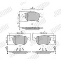 573674J JURID Комплект гальмівних колодок дисковий гальм