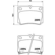 P 54 026 BREMBO Комплект гальмівних колодок дисковий гальм