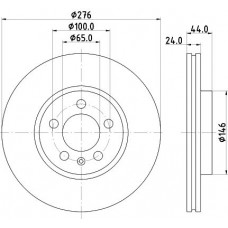 8DD 355 132-891 HELLA PAGID Гальмівний диск