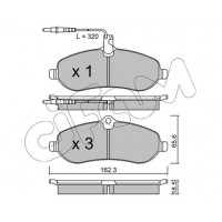 822-707-0 CIFAM Комплект гальмівних колодок дисковий гальм