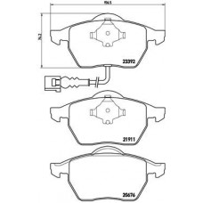 P 85 045 BREMBO Комплект гальмівних колодок дисковий гальм