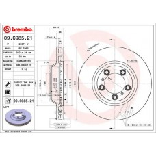 09.C985.21 BREMBO Гальмівний диск