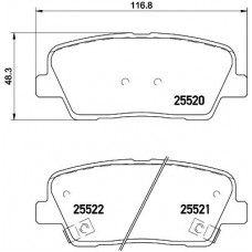 P 30 081 BREMBO Комплект гальмівних колодок дисковий гальм