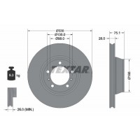92345905 TEXTAR Гальмівний диск