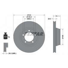 92345905 TEXTAR Гальмівний диск