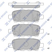SP1184 Hi-Q Комплект гальмівних колодок дисковий гальм