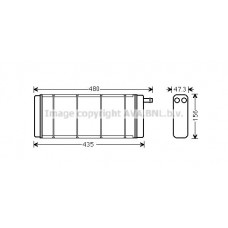 VN6128 AVA QUALITY COOLING Теплообмінник обігрів салону