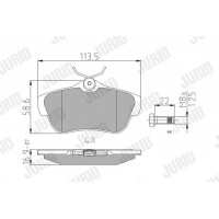 573281J JURID Комплект гальмівних колодок дисковий гальм