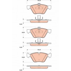 GDB1815 TRW Комплект гальмівних колодок дисковий гальм