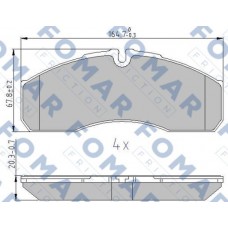 FO 933581 FOMAR Friction Комплект гальмівних колодок дисковий гальм FO 933581 FOMAR Friction Комплект гальмівних колодок дисковий гальм