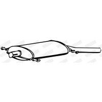 Глушник вихлопних газів кінцевий WALKER 17022