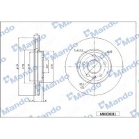 MBC030211 MANDO Гальмівний диск