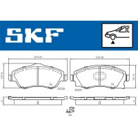 VKBP 80062 A SKF КомплеК т гальмівних колодок, дискове гальмо