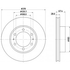 8DD 355 126-771 HELLA PAGID Гальмівний диск