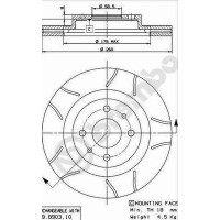 09.8903.75 BREMBO Гальмівний диск