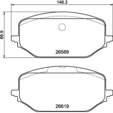 P 61 142 BREMBO Комплект гальмівних колодок дисковий гальм