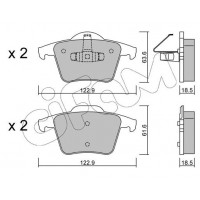 822-688-0 CIFAM Комплект гальмівних колодок дисковий гальм