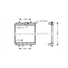 PE2243 AVA QUALITY COOLING Радіатор охолодження двигуна