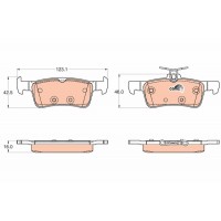 GDB2055 TRW КомплеК т гальмівних колодок, дискове гальмо