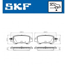 VKBP 90418 A SKF КомплеК т гальмівних колодок, дискове гальмо