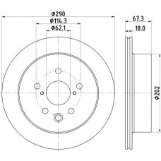 8DD 355 134-531 HELLA PAGID Гальмівний диск