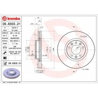 09.8303.21 BREMBO Гальмівний диск