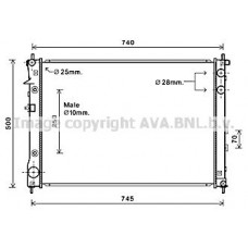 SU2091 AVA QUALITY COOLING Радіатор охолодження двигуна