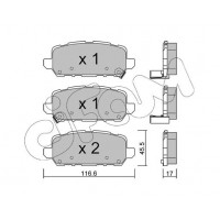 822-1084-0 CIFAM Комплект гальмівних колодок дисковий гальм