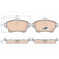 GDB1933 TRW Комплект гальмівних колодок дисковий гальм