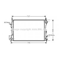 OLA2395 AVA QUALITY COOLING Радіатор охолодження двигуна