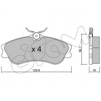 822-217-1 CIFAM Комплект гальмівних колодок дисковий гальм